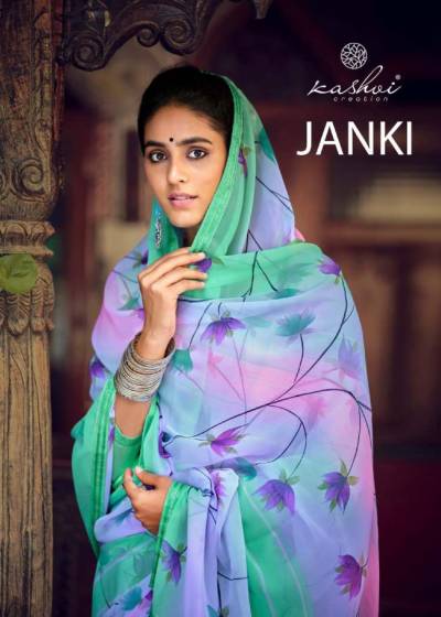 Janki By Kashvi Casual Daily Wear Chiffon Saree Collection